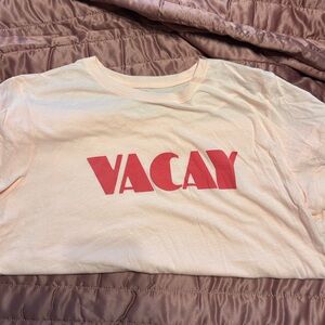 VACAY Graphic Tee in Light Pink Tee Universal Thread size Large